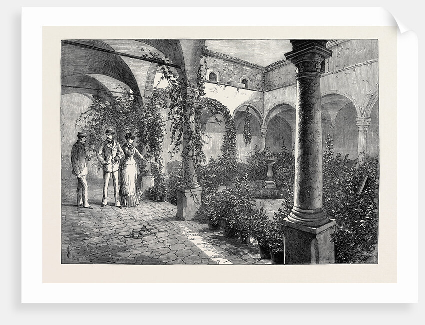 The Duke and Duchess of Connaught in Sicily: Quadrangle of the Castello Catarina at Taormina 1879 by Anonymous