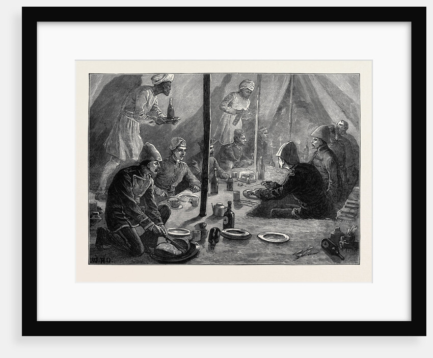 The Afghan War: Mess Tent of the Fourth Battalion of Rifles at Basawul 1879 by Anonymous
