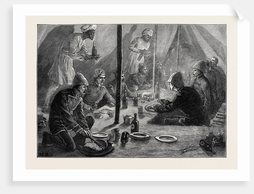 The Afghan War: Mess Tent of the Fourth Battalion of Rifles at Basawul 1879 by Anonymous