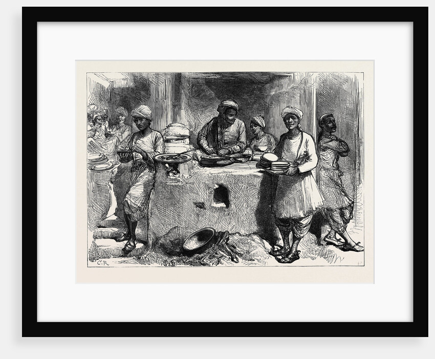 The Afghan War: A Cook's Shop in the Bazaar Jellalabad 1879 by Anonymous