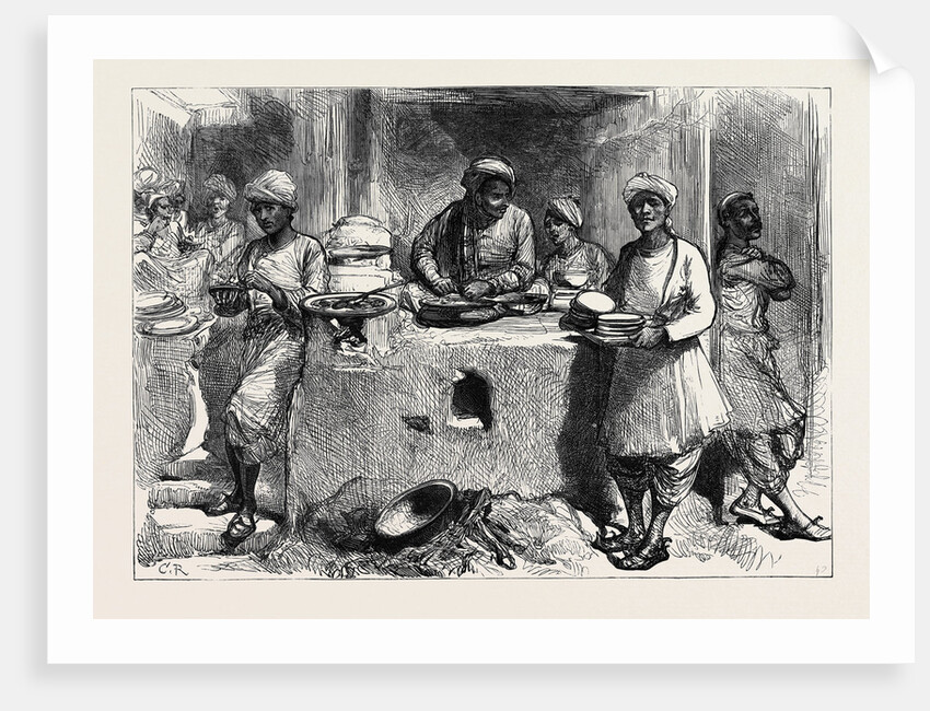 The Afghan War: A Cook's Shop in the Bazaar Jellalabad 1879 by Anonymous