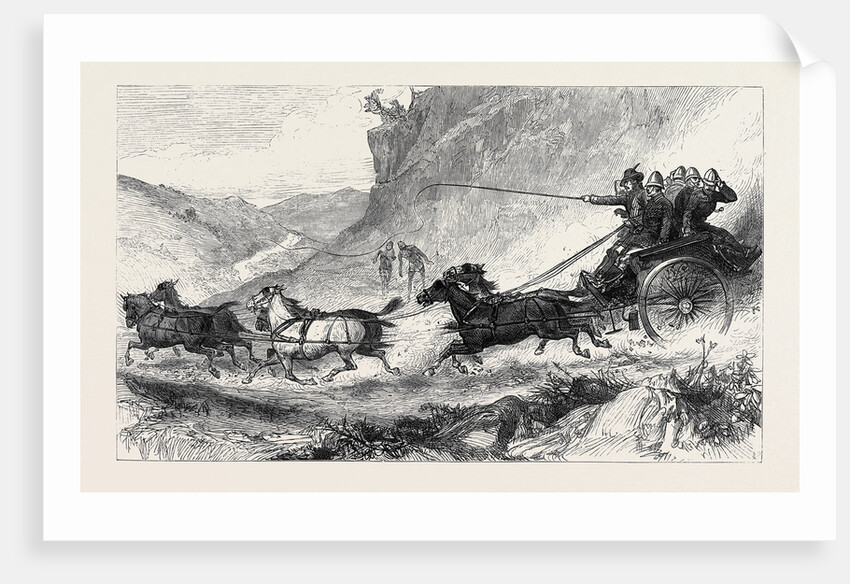 The Zulu War: General Marshall and Staff Going to the Front: Post Cart Travelling in Natal 1879 by Anonymous