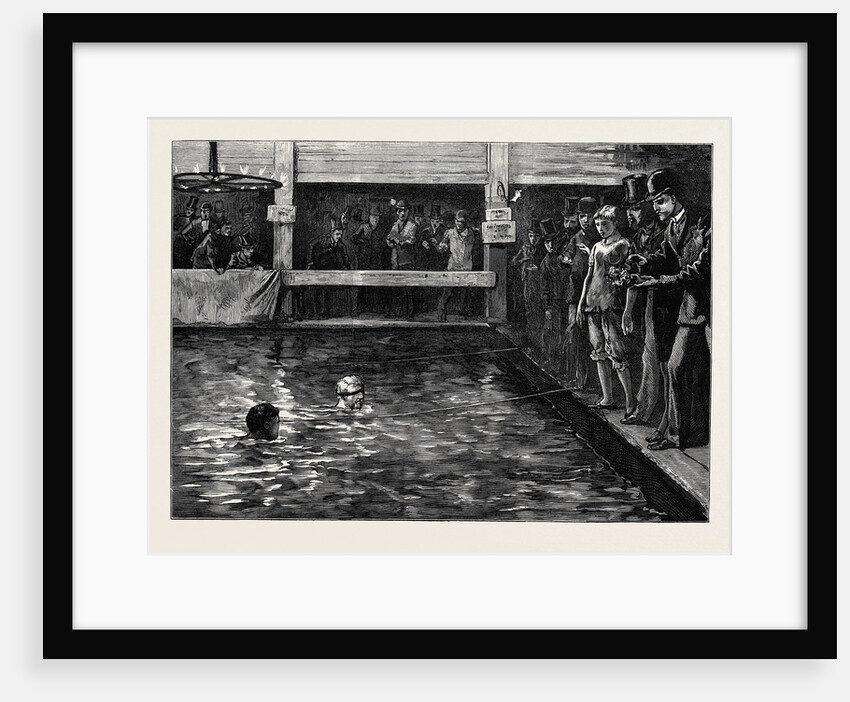 The Six-Days' Swimming Match in Lambeth Baths 1879 by Anonymous