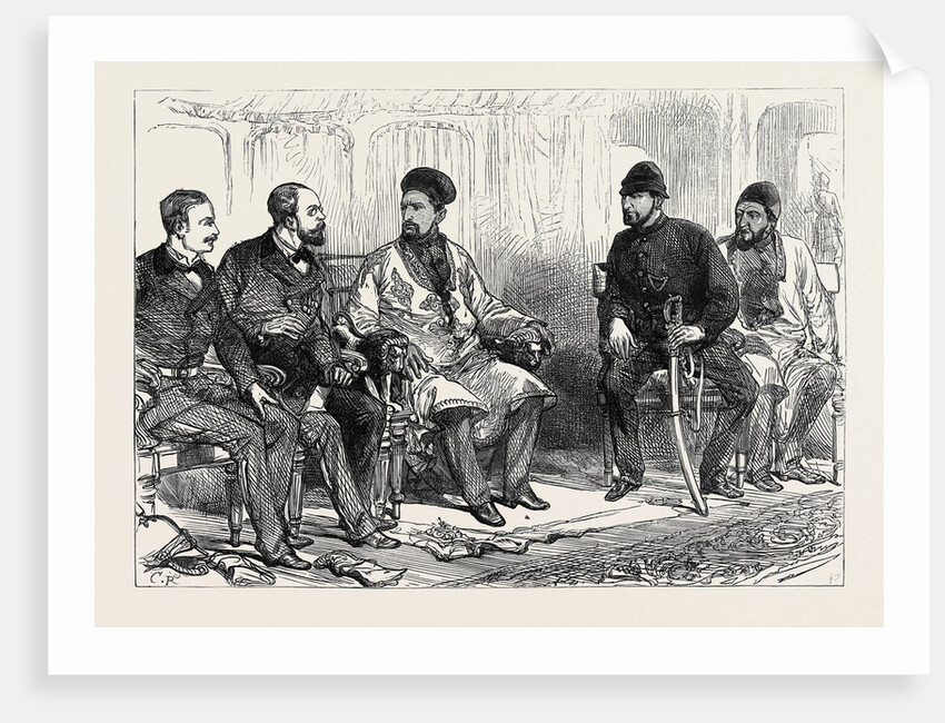 The Afghan War: Negotiating Peace with Yakoob Khan at Hashim Kheyl 1879 by Anonymous