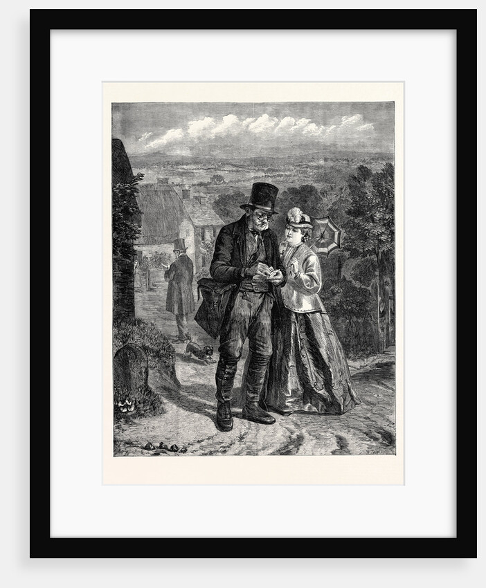 The Village Postman 'Nothing I'm Afraid This Morning Miss', in the Suffolk Street Exhibition UK 1867 by Anonymous