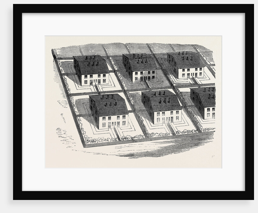 The Paris International Exhibition: View of a Portion of the Mulhouse Village France 1867 by Anonymous