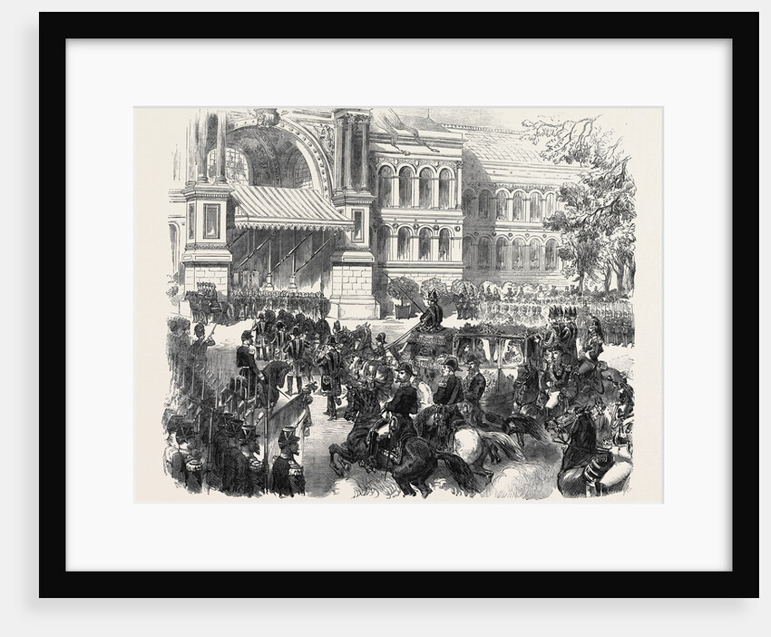Distribution of Prizes of the Paris Exhibition: Arrival of the Emperor at the Palace of Industry Champs Elysees France 1867 by Anonymous