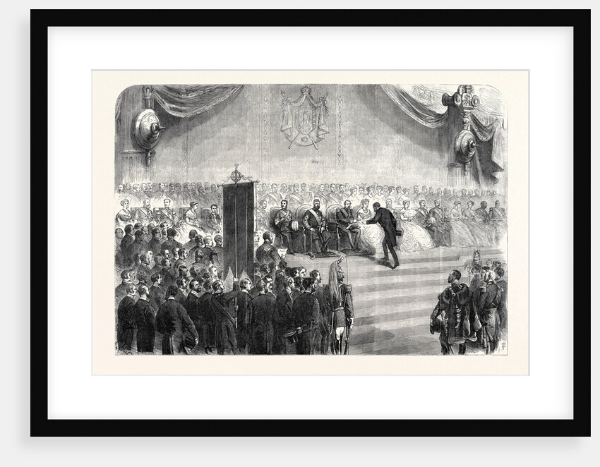 The Emperor Napoleon Distributing the Prizes of the Paris Exhibition France 1867 by Anonymous