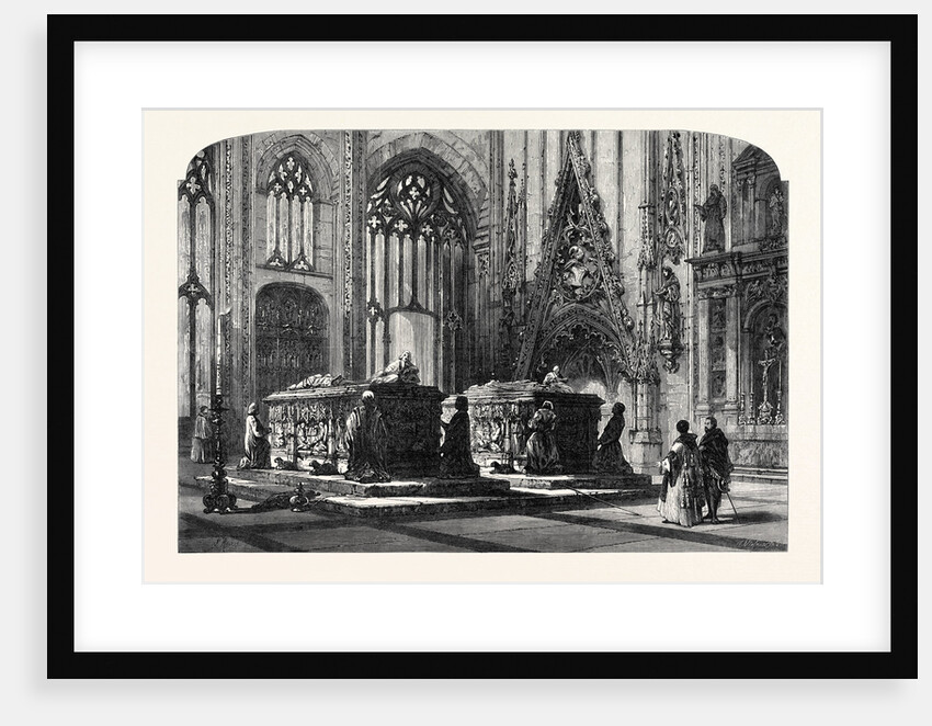 Tombs in the Cathedral of Toledo, in the Exhibition of the Society of Painters in Water Colours 1867 by Anonymous