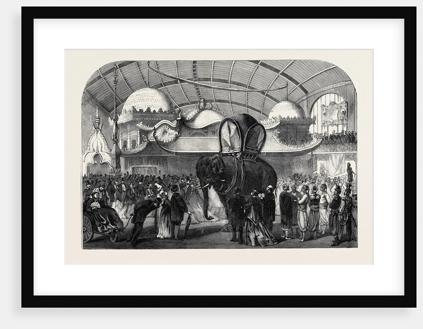 The Paris International Exhibition: Model of an Elephant in the Siamese Section of the Machine Gallery France 1867 by Anonymous