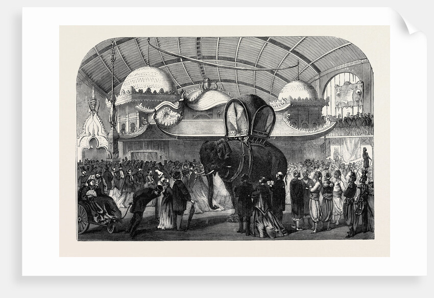 The Paris International Exhibition: Model of an Elephant in the Siamese Section of the Machine Gallery France 1867 by Anonymous