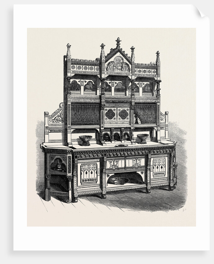The Paris International Exhibition: Sideboard Exhibited by Messrs. Holland France 1867 by Anonymous