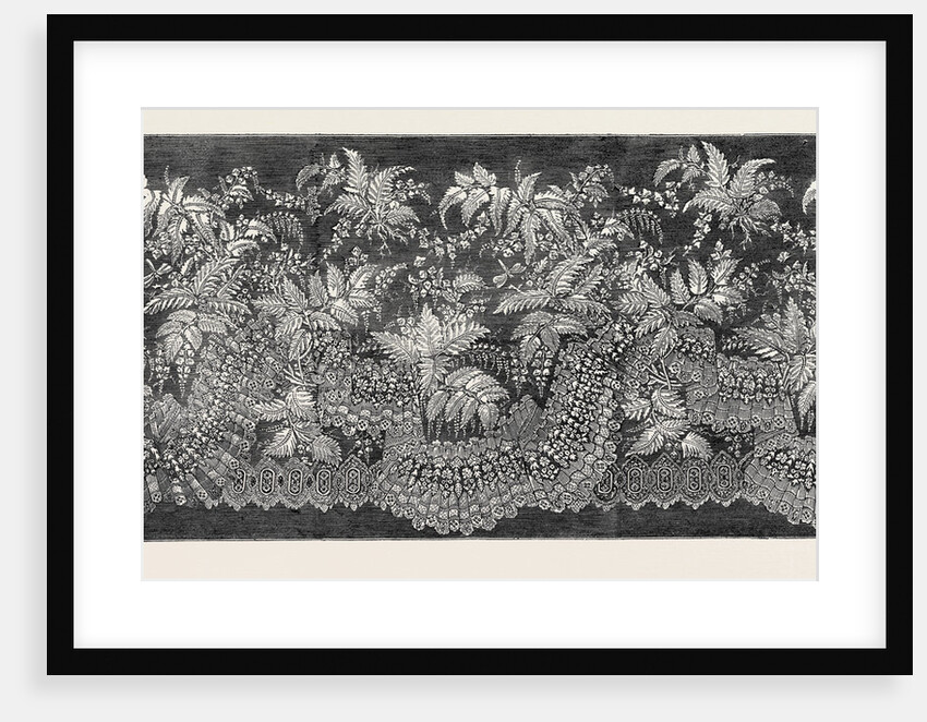 The Paris International Exhibition: Design for a Point D'Alencon Flounce France 1867 by Anonymous