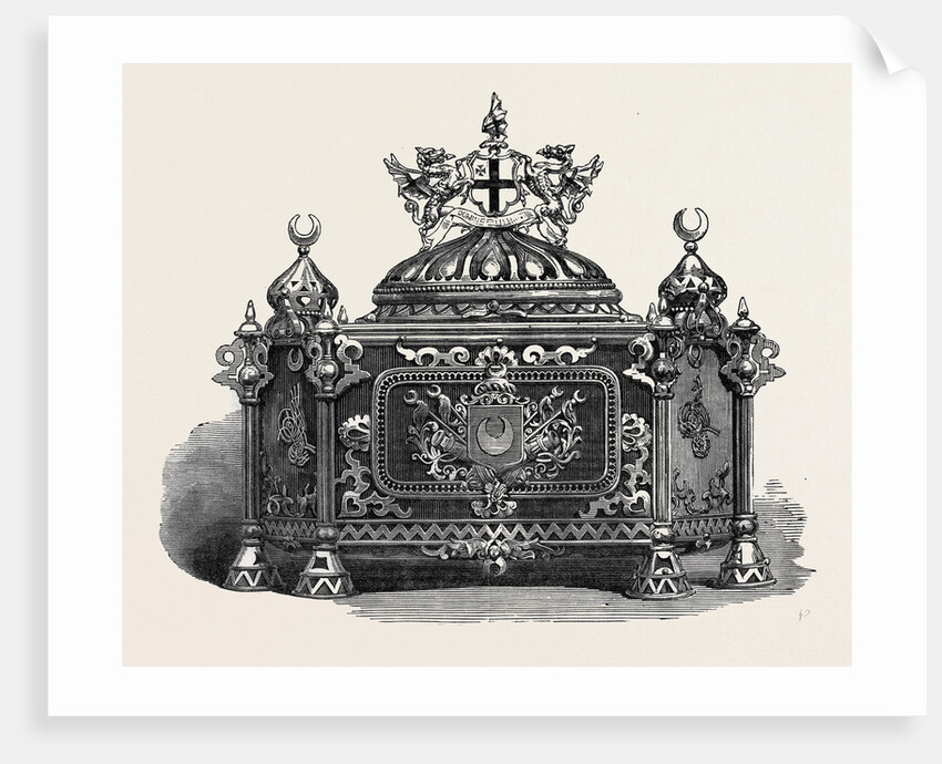 Casket in which the Address of the City Was Presented to the Sultan of Turkey at Guildhall UK 1867 by Anonymous