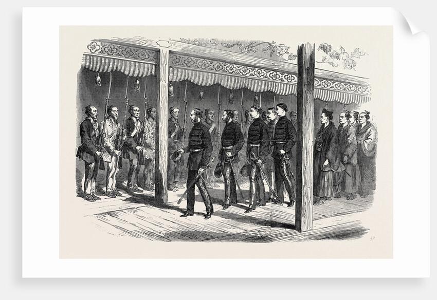 A Visit to the Tycoon of Japan: Sir Harry Parkes and Suite in the Vestibule of the Palace at Osaka Going to Visit the Tycoon 1867 by Anonymous