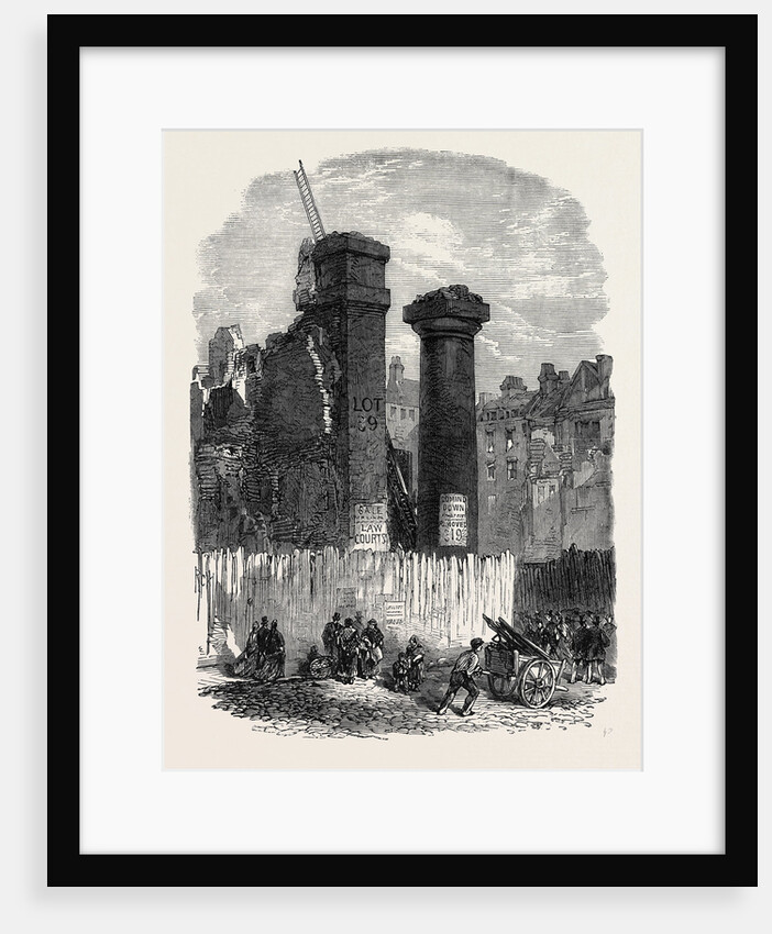 Demolition of the Entrance to Clement's Inn Strand London UK 1867 by Anonymous