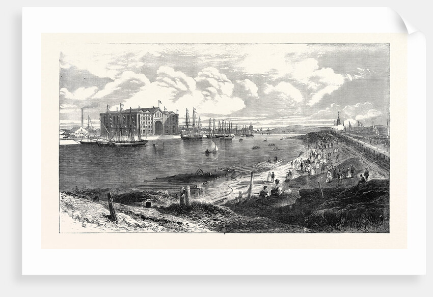 The New Railway Steamboat Docks Barrow-in-Furness North Lancashire UK 1867 by Anonymous