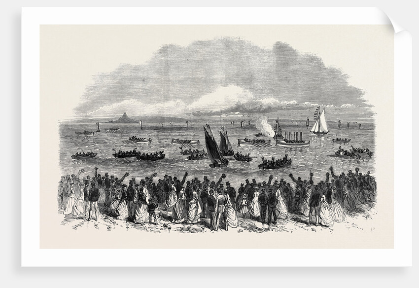 Race of Six Lifeboats at Penzance UK 1867 by Anonymous