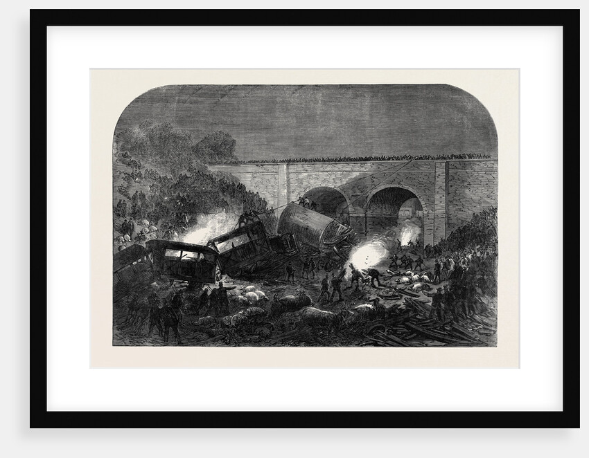 The Fatal Accident at New Mills on the Peak Forest Line of the Midland Railway UK 1867 by Anonymous