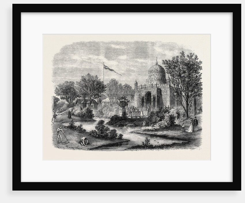 The Paris International Exhibition: The Prussian Garden and Pavilion in the Park France 1867 by Anonymous