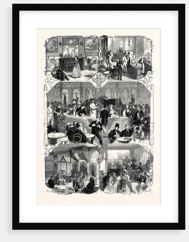 The Paris International Exhibition: The Spanish Swedish Austrian Turkish and Chinese Cafés in the Park France 1867 by Anonymous