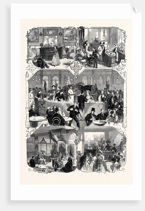 The Paris International Exhibition: The Spanish Swedish Austrian Turkish and Chinese Cafés in the Park France 1867 by Anonymous
