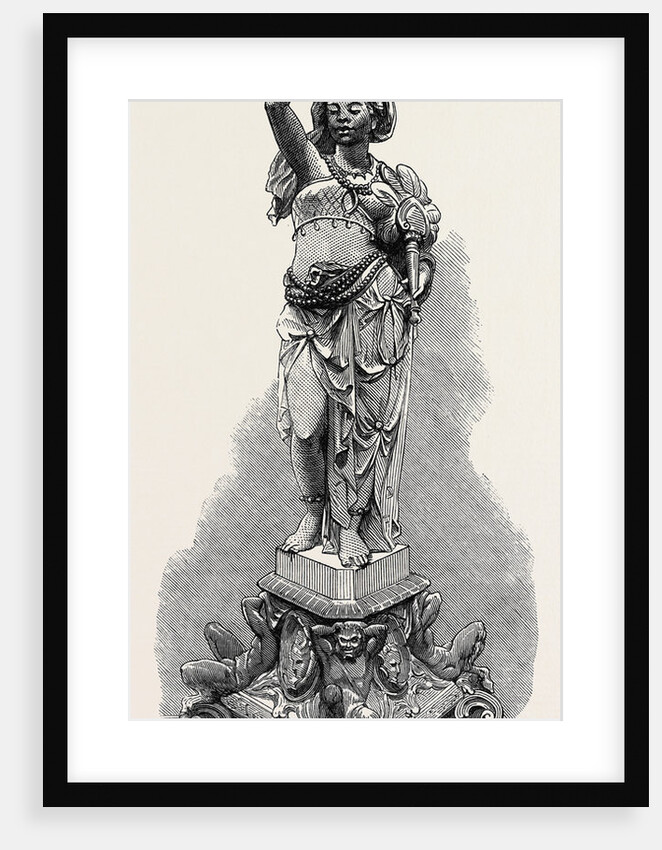 The Paris International Exhibition: Majolica Figure of a Negress, France 1867 by Anonymous