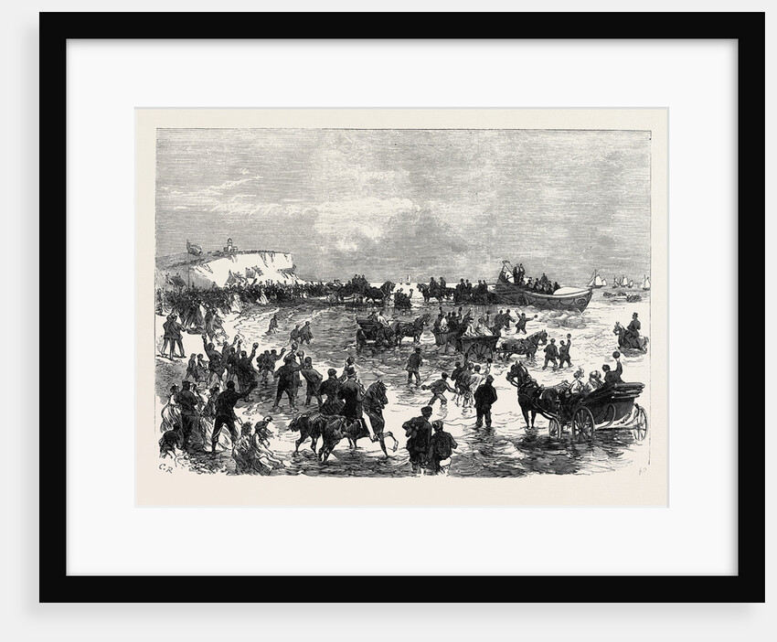 Launch of the Licensed Victualler Life-Boat at Hunstanton Norfolk UK 1867 by Anonymous