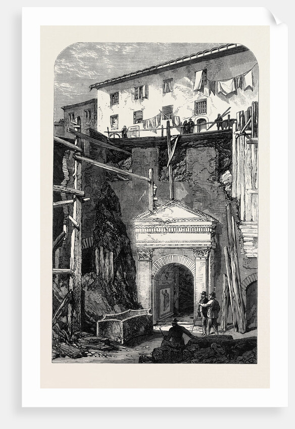 Excavation at Rome Showing the Guard-House of the Seventh Cohort of Vigiles Italy 1867 by Anonymous