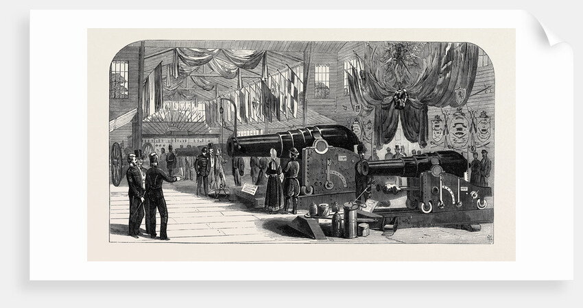 The Paris International Exhibition: Munitions of War Exhibited by Private Manufacturers France Cannon 1867 by Anonymous