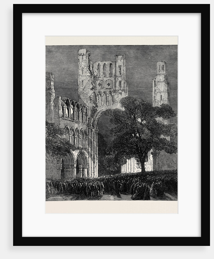 The Queen's Visit to the Scottish Border: Kelso Abbey Illuminated by the Lime-Light UK 1867 by Anonymous