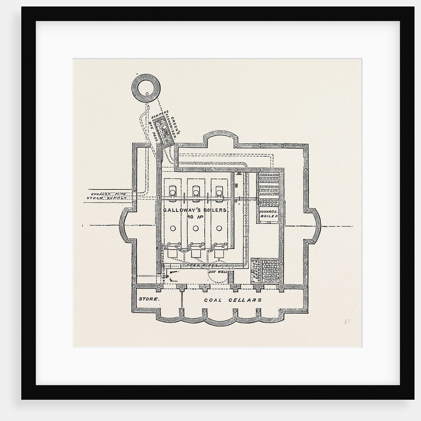 The Paris International Exhibition: Plan of Boiler House France 1867 by Anonymous