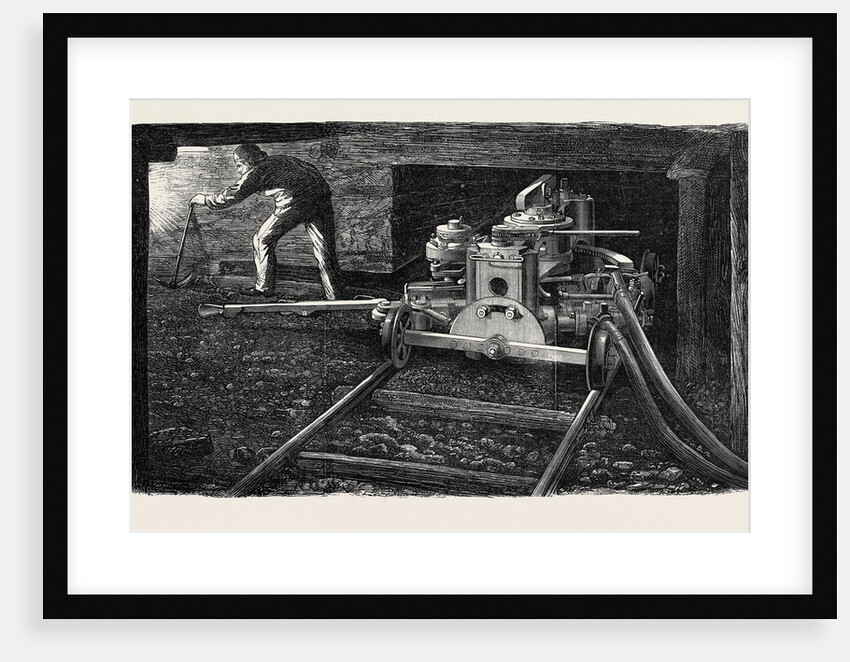 The Paris International Exhibition: Hydraulic Coal-Cutting Machine France 1867 by Anonymous