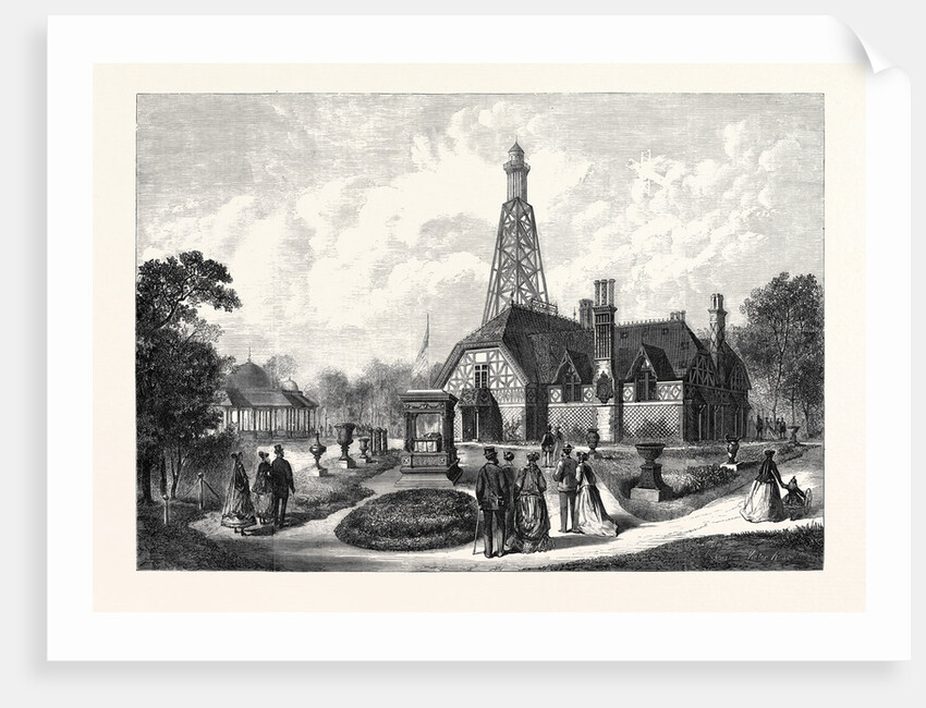 The English Cottage and Terra-Cotta Boiler-House in the British Section of the Park of the Paris Exhibition France 1867 by Anonymous