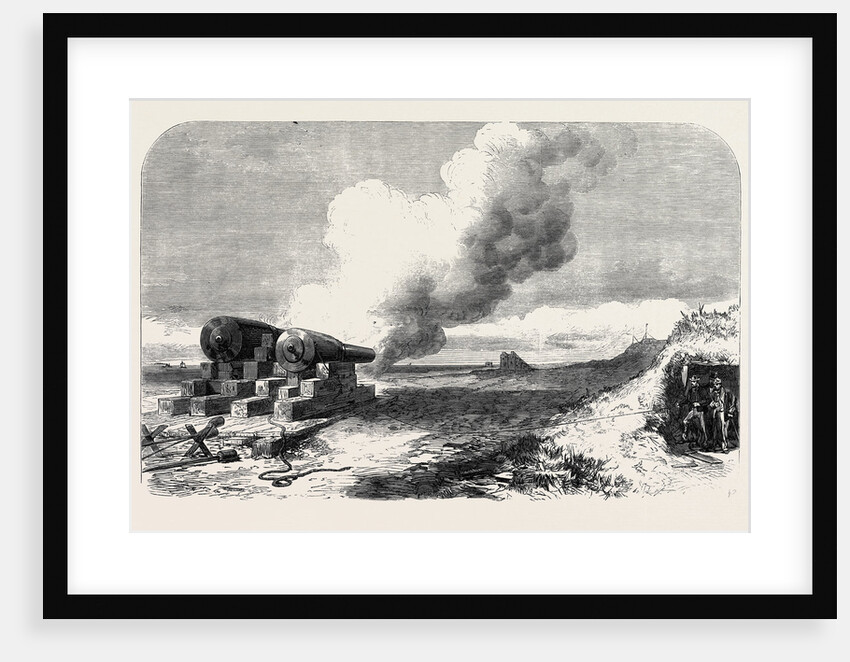 Experiments with the Mackay Gun at Crosby Sands Near Liverpool UK 1867 by Anonymous