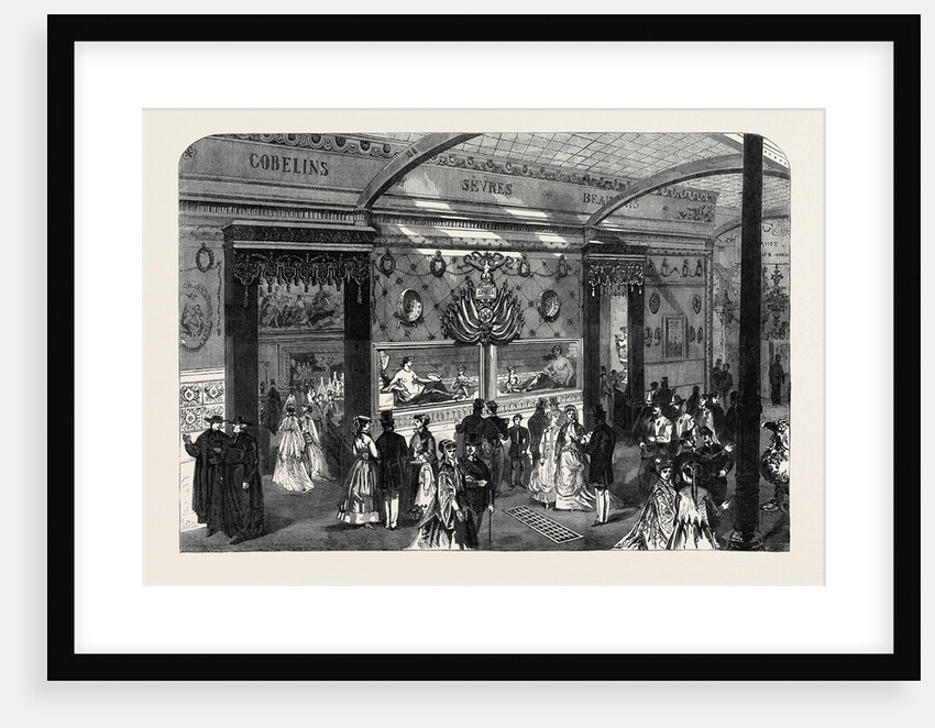 The Paris International Exhibition: Entrance to the Sèvres Beauvais and Gobelins Court France 1867 by Anonymous