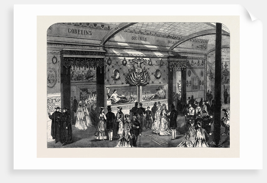 The Paris International Exhibition: Entrance to the Sèvres Beauvais and Gobelins Court France 1867 by Anonymous