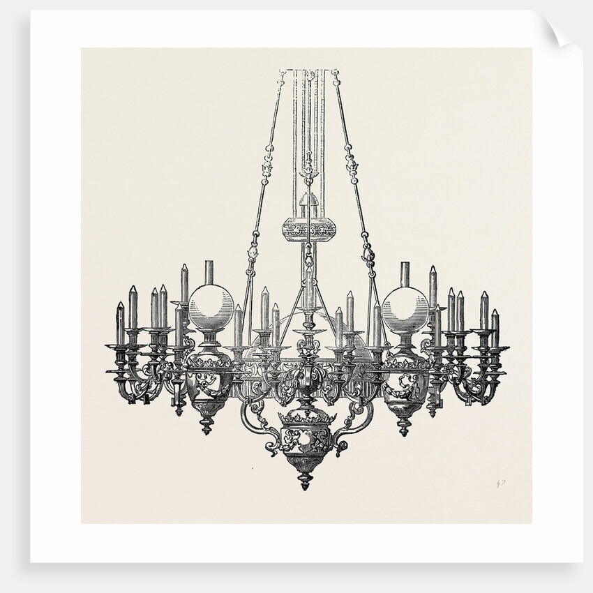 The Paris International Exhibition: Chandelier, France 1867 by Anonymous