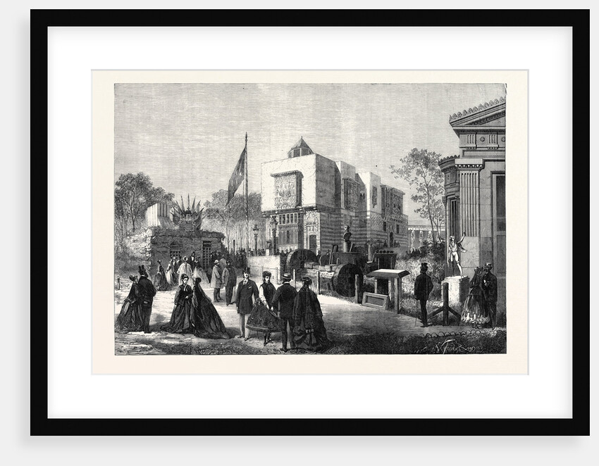 The Egyptian Okel and Model of the Catacombs of Rome in the Park of the Paris Exhibition France 1867 by Anonymous