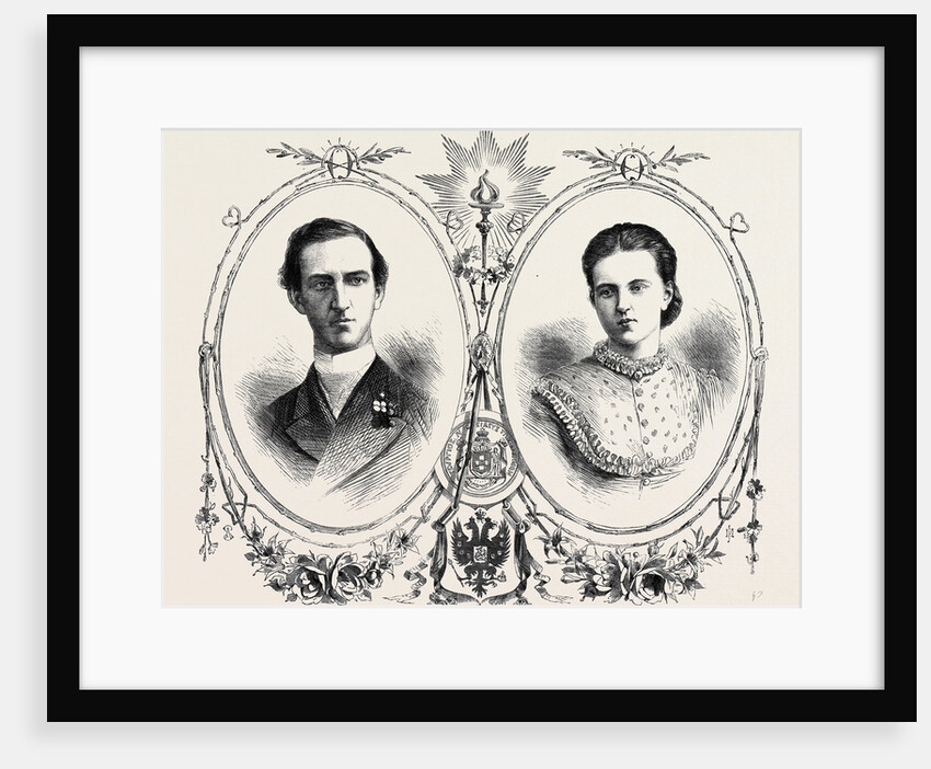 George I. King of Greece and His Queen the Grand Duchess Olga Constantinovna of Russia 1867 by Anonymous