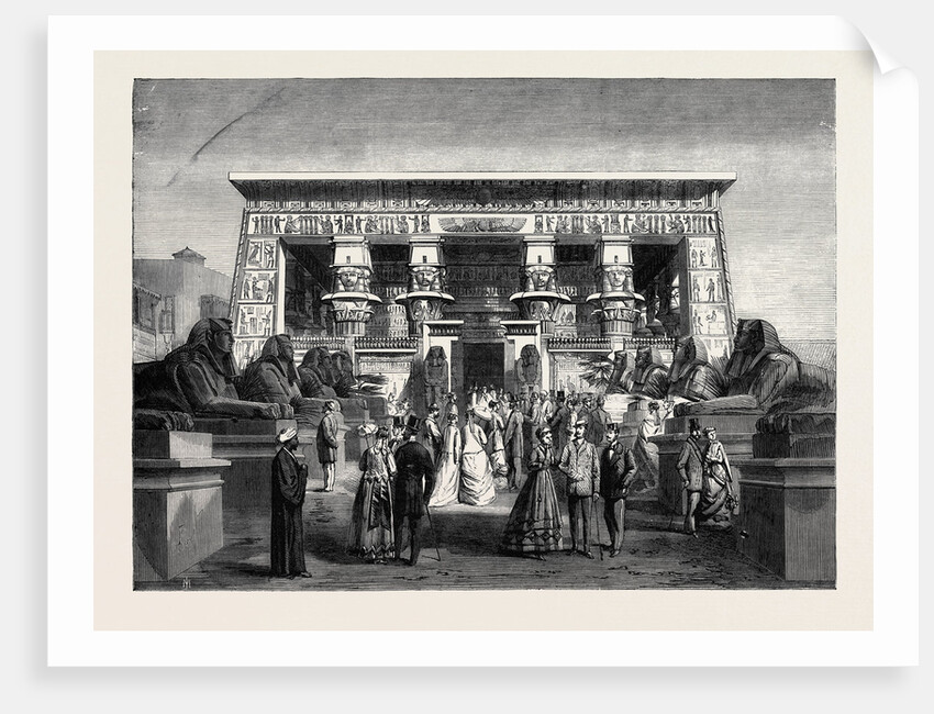 Model of the Temple of Edfou in the Park of the Late Paris International Exhibition France 1867 by Anonymous