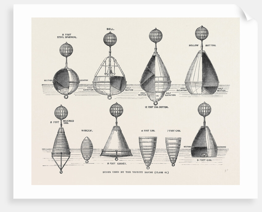 The Paris International Exhibition: Buoys Used by the Trinity House 1867 by Anonymous