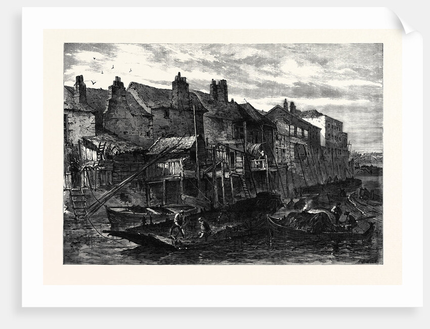 Old Houses at Lambeth Demolished for the Southern Embankment of the Thames London UK 1867 by Anonymous
