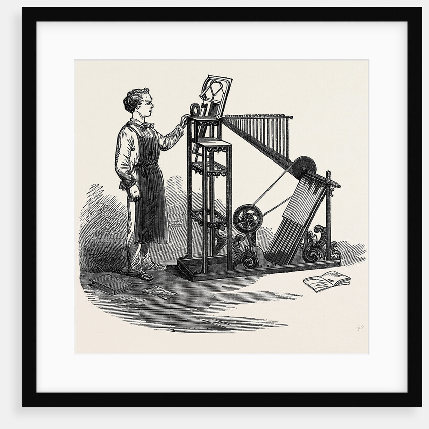 The Paris International Exhibition: Delcambre's Type Distributing Machine France 1867 by Anonymous