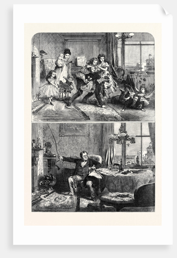 Christmas Time First and Second Floors, 1867 by Anonymous