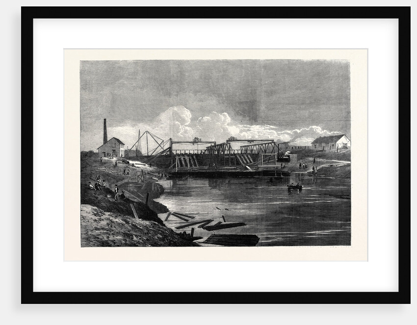 The Inundations in the Fens: The Syphon Dam of the Middle-Level Drain 1862 by Anonymous