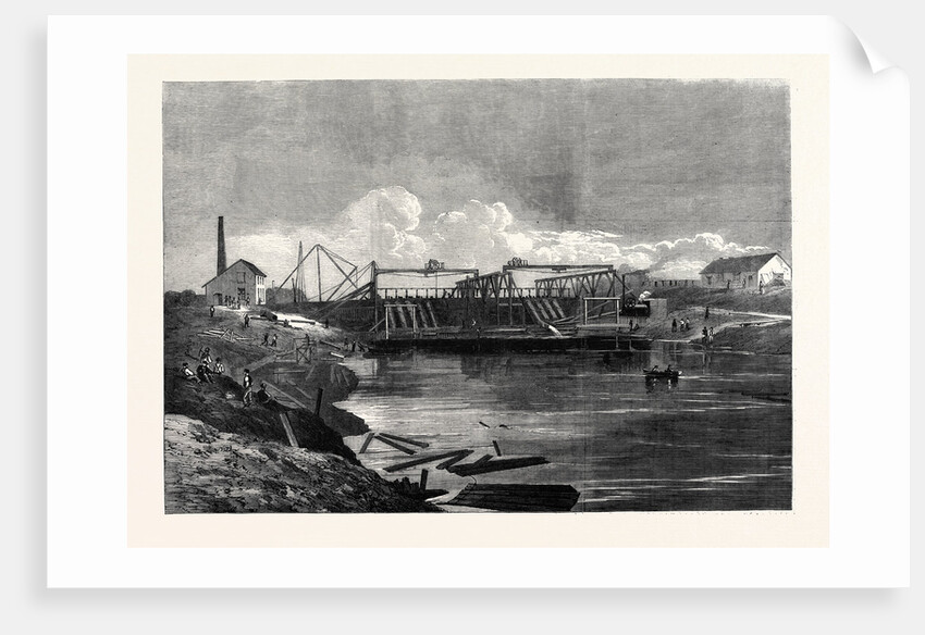 The Inundations in the Fens: The Syphon Dam of the Middle-Level Drain 1862 by Anonymous