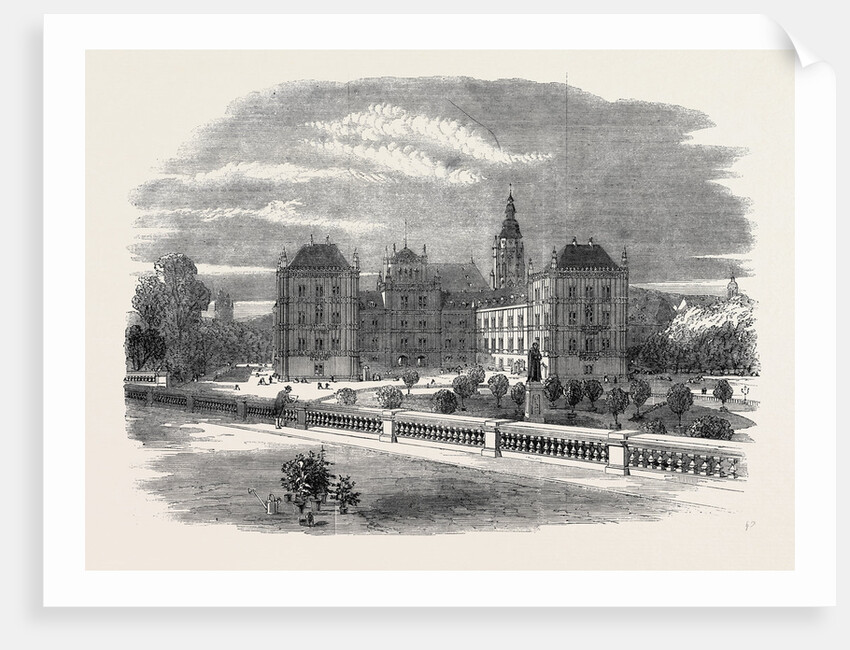 The Queen's Visit to Germany: The Ducal Palace and Church of St Moritz Coburg 1862 by Anonymous