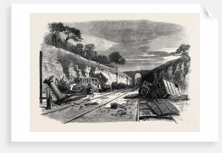Scene of the Recent Railway Accident at Winchburgh on the Edinburgh and Glasgow Railway 25 October 1862 by Anonymous