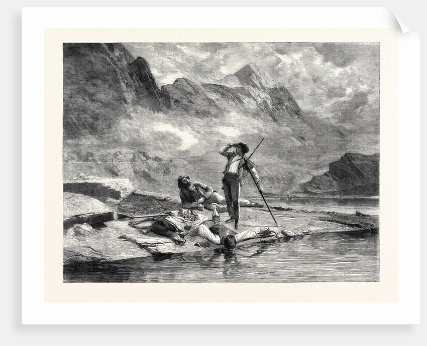 The International Exhibition: Chamois Hunters Reposing, 1862 by Anonymous